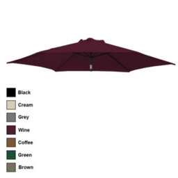 Rinse Bathrooms Wine Replacement Parasol Canopy Replacement Parasol Cover Fabric For Garden Umbrella 2.5M 6 Arm - thumbnail 2