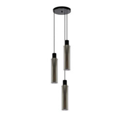 Lucide Orlando Modern Cluster Pendant Light 32Cm - 3Xe27 - Smoke Grey - thumbnail 3