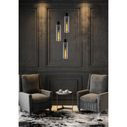 Lucide Orlando Modern Cluster Pendant Light 32Cm - 3Xe27 - Smoke Grey - thumbnail 4