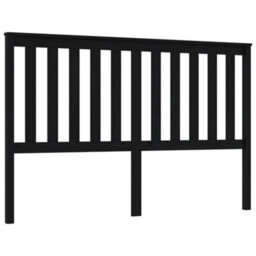 Berkfield Bed Headboard Black 166X6X101 Cm Solid Wood Pine - thumbnail 2