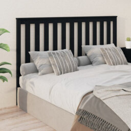 Berkfield Bed Headboard Black 166X6X101 Cm Solid Wood Pine - thumbnail 1