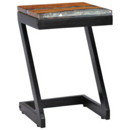Berkfield Coffee Table 30X30X50 Cm Solid Teak Wood And Polyresin - thumbnail 9