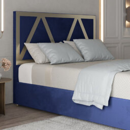 Belgrave Upholstered Soft Velvet Metal Designer Bed Frame - thumbnail 4