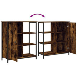 Berkfield Classic Sideboard Smoked Oak 70X30X80 Cm Engineered Wood - thumbnail 9