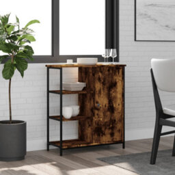 Berkfield Classic Sideboard Smoked Oak 70X30X80 Cm Engineered Wood - thumbnail 2