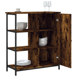 Berkfield Classic Sideboard Smoked Oak 70X30X80 Cm Engineered Wood - thumbnail 4