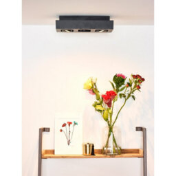 Lucide Xirax Modern Ceiling Spotlight - Led Dim To Warm - Gu10 - 3X5W 2200K/3000K - Black - thumbnail 4