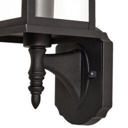 Wyld And Coco Novalux Outdoor Wall Light Matte Black Iron And Glass Sconce Warm Amber Patio Garden Lighting - thumbnail 6