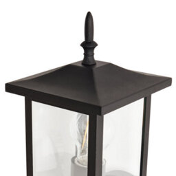 Wyld And Coco Novalux Outdoor Wall Light Matte Black Iron And Glass Sconce Warm Amber Patio Garden Lighting - thumbnail 5