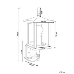 Wyld And Coco Novalux Outdoor Wall Light Matte Black Iron And Glass Sconce Warm Amber Patio Garden Lighting - thumbnail 4