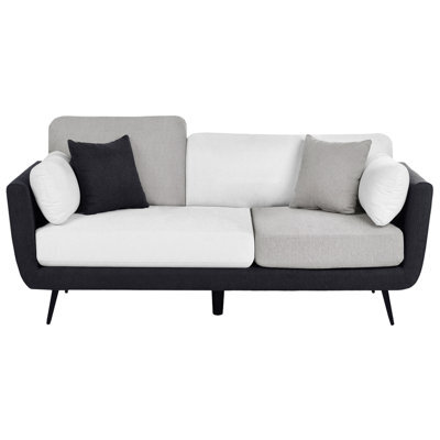 Beliani Sofa 3 Seater Bolga Fabric Black - image 1