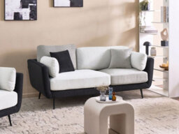 Beliani Sofa 3 Seater Bolga Fabric Black - thumbnail 2