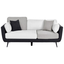 Beliani Sofa 3 Seater Bolga Fabric Black - thumbnail 1