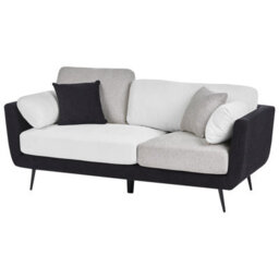 Beliani Sofa 3 Seater Bolga Fabric Black - thumbnail 4