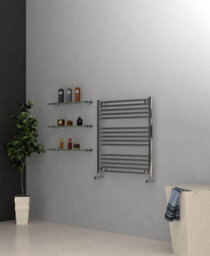 ADIGE Radiators Adige Small Chrome Towel Radiator 700mm Wide, 750mm High - thumbnail 2