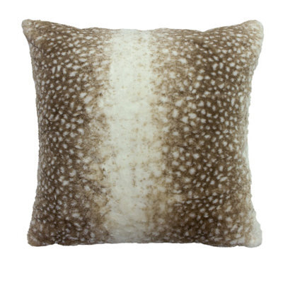 Paoletti Fawn Faux Fur Feather Filled Cushion - image 1