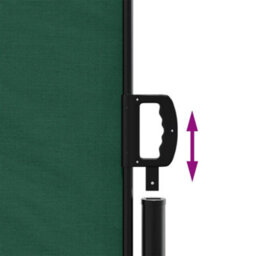 Berkfield Retractable Side Awning Dark Green 180X600 Cm - thumbnail 6