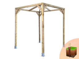 Edecks Classico Wooden Garden Pergola (2400mm X 2400mm) With Bolt Down Anchors (2.1M) - thumbnail 3