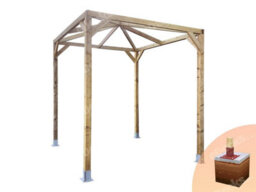 Edecks Classico Wooden Garden Pergola (2400mm X 2400mm) With Bolt Down Anchors (2.1M) - thumbnail 2