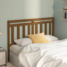 Berkfield Bed Headboard Honey Brown 146X4X100 Cm Solid Wood Pine - thumbnail 1