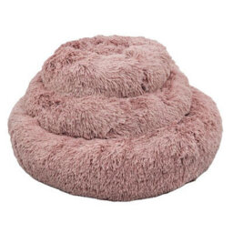 Huggle Pets Hugglepets Anti-Anxiety Medium Pink Donut Dog Bed - thumbnail 2