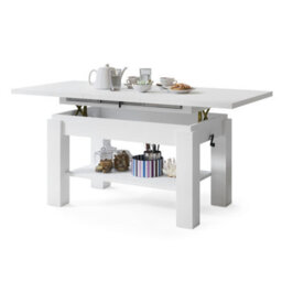 Heze Furniture Alva 2 In 1 Extending Coffee / Dining Table 110-150Cm - White - thumbnail 5