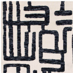 Modern Easy To Clean Black Abstract Rug For Living Room Dining Room & Bedroom-160Cm X 230Cm - thumbnail 3