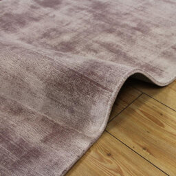 Pink Viscose Easy To Clean Plain Handmade , Luxurious , Modern Rug For Living Room, Bedroom - 160Cm X 230Cm - thumbnail 5