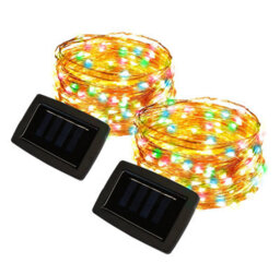 Gardenwize Pack Of 2 20M Solar Multi-Coloured Led String Lights 400 Leds - thumbnail 1