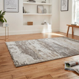 Grey Beige Abstract Modern Easy To Clean Rug For Dining Room Bed Room And Living Room-120Cm X 170Cm - thumbnail 2