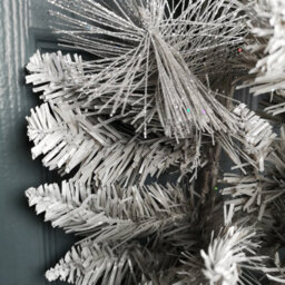 Samuel Alexander 50Cm Premier Snow Tipped Silver Christmas Glitter Door Wreath Decoration - thumbnail 2