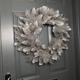 Samuel Alexander 50Cm Premier Snow Tipped Silver Christmas Glitter Door Wreath Decoration - thumbnail 6