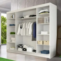 Alba Sliding Wardrobe With Mirror Stylish And Functional Storage Body Sonoma Front Black - thumbnail 3