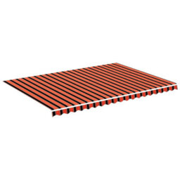 Walplus Replacement Fabric For Awning Garden Sun Shade Canopy Gazebo For Back Door, Porch, Patio Orange And Brown 5X3.5 M - thumbnail 2