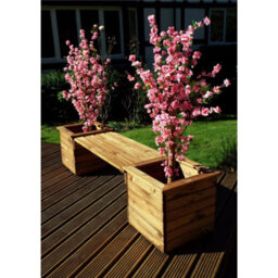 Marlborough Deluxe 2 Planter Bench With 1 X Burgundy Bench Cushion - thumbnail 2