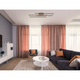Luminosa Lighting Luminosa Dakari 80X60Cm Integrated Led Semi Flush Ceiling Light Matt Black 2X Led 3000K - thumbnail 7