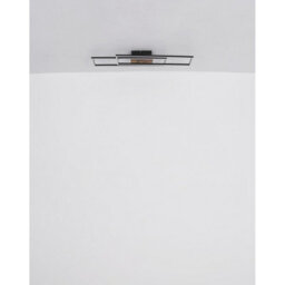 Luminosa Lighting Luminosa Dakari 80X60Cm Integrated Led Semi Flush Ceiling Light Matt Black 2X Led 3000K - thumbnail 6