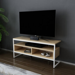 Decorotika Merrion Tv Stand Tv Unit For Tv's Up To 50 Inch White And Oak - thumbnail 2