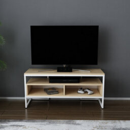 Decorotika Merrion Tv Stand Tv Unit For Tv's Up To 50 Inch White And Oak