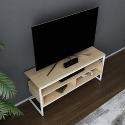 Decorotika Merrion Tv Stand Tv Unit For Tv's Up To 50 Inch White And Oak - thumbnail 3