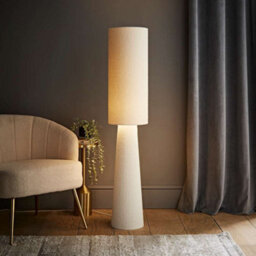 Valuelights Ash Cream Boucle Midi Floor Lamp - thumbnail 1
