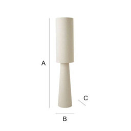 Valuelights Ash Cream Boucle Midi Floor Lamp - thumbnail 8