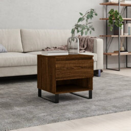 Berkfield Modern Coffee Table Brown Oak 50X46X50 Cm Engineered Wood - thumbnail 2