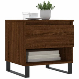 Berkfield Modern Coffee Table Brown Oak 50X46X50 Cm Engineered Wood - thumbnail 3