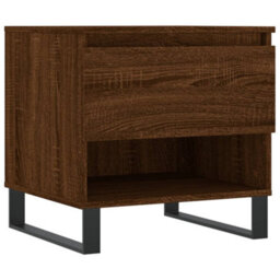 Berkfield Modern Coffee Table Brown Oak 50X46X50 Cm Engineered Wood - thumbnail 1