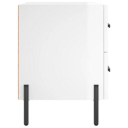 Berkfield Bedside Cabinets 2 Pcs High Gloss White 40X35X47.5 Cm Engineered Wood - thumbnail 7