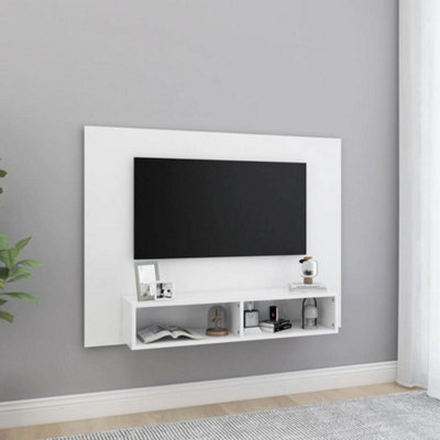 Berkfield Wall Tv Cabinet White 120X23.5X90 Cm Engineered Wood - image 1