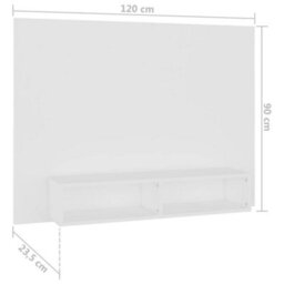 Berkfield Wall Tv Cabinet White 120X23.5X90 Cm Engineered Wood - thumbnail 7