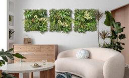 True Products Premium Artificial Living Wall Green Plant Panel 50Cm X 50Cm - Aurora 'b' - thumbnail 5