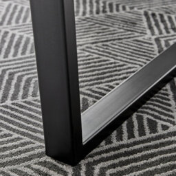 Furniturebox Kylo Brown Rectangular Wood Effect Dining Table & 6 Light Grey Velvet Nora Black Leg Chairs - thumbnail 4